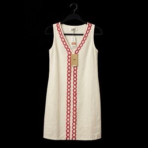 Tommy Bahama Women’s Geo Embroidery Linen Mini Shift Dress
